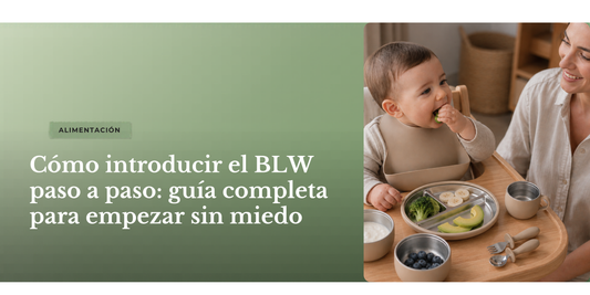 Introducción al método BLW para bebés de 6 meses como alimentación complementaria y el uso de vajilla de acero inoxidable y silicona como complemento