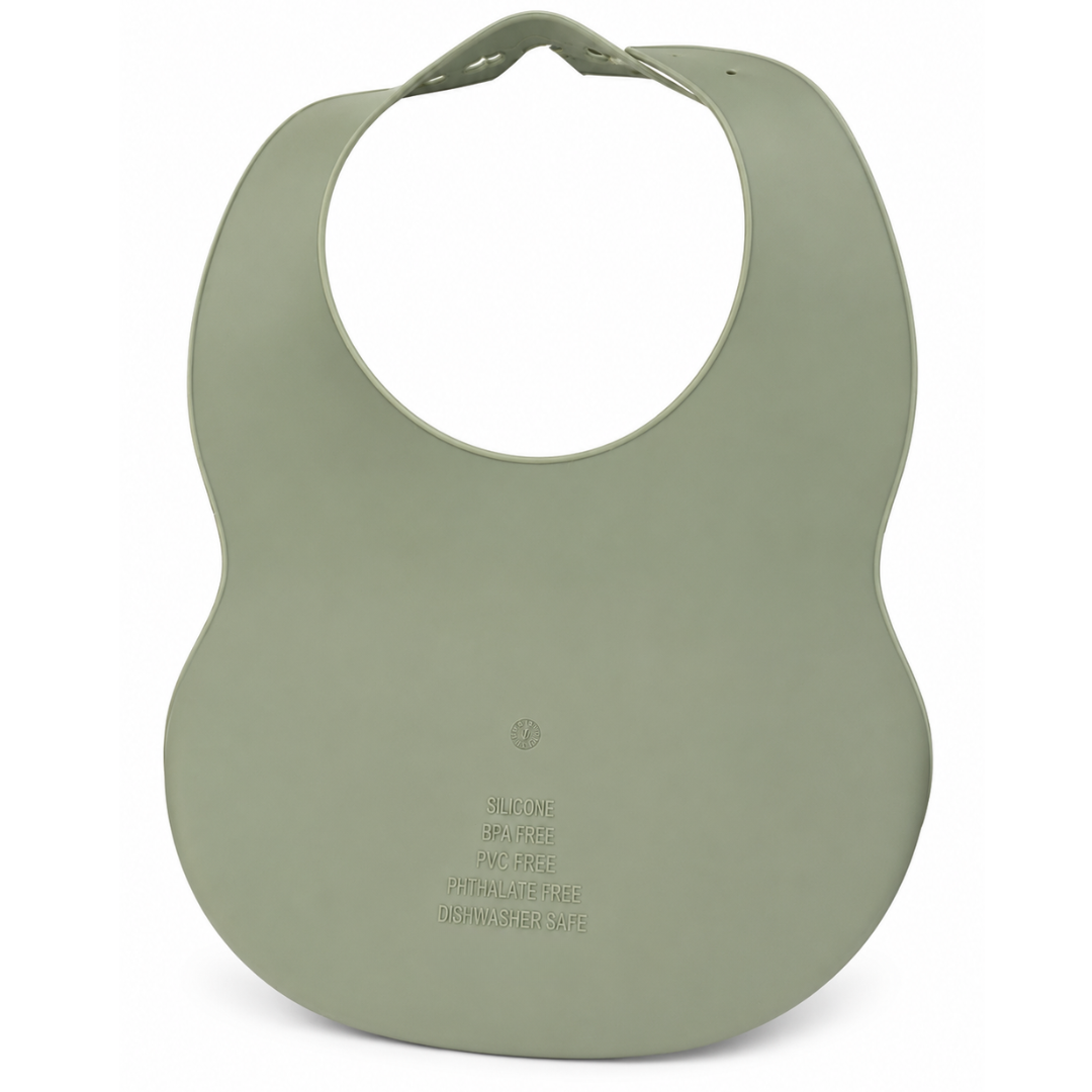 Cubiertos y Babero de Silicona y Acero Inoxidable para Bebé – BLW, Libre de BPA